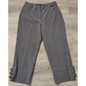 Larry‎ Levine Stretch Women's Gray Capri Cropped Pants Size 4